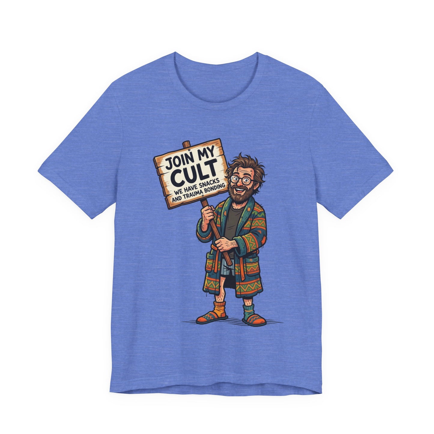 Join My Cult Snacks and Trauma Bonding Funny Burnout Shirt | Khai Studio
