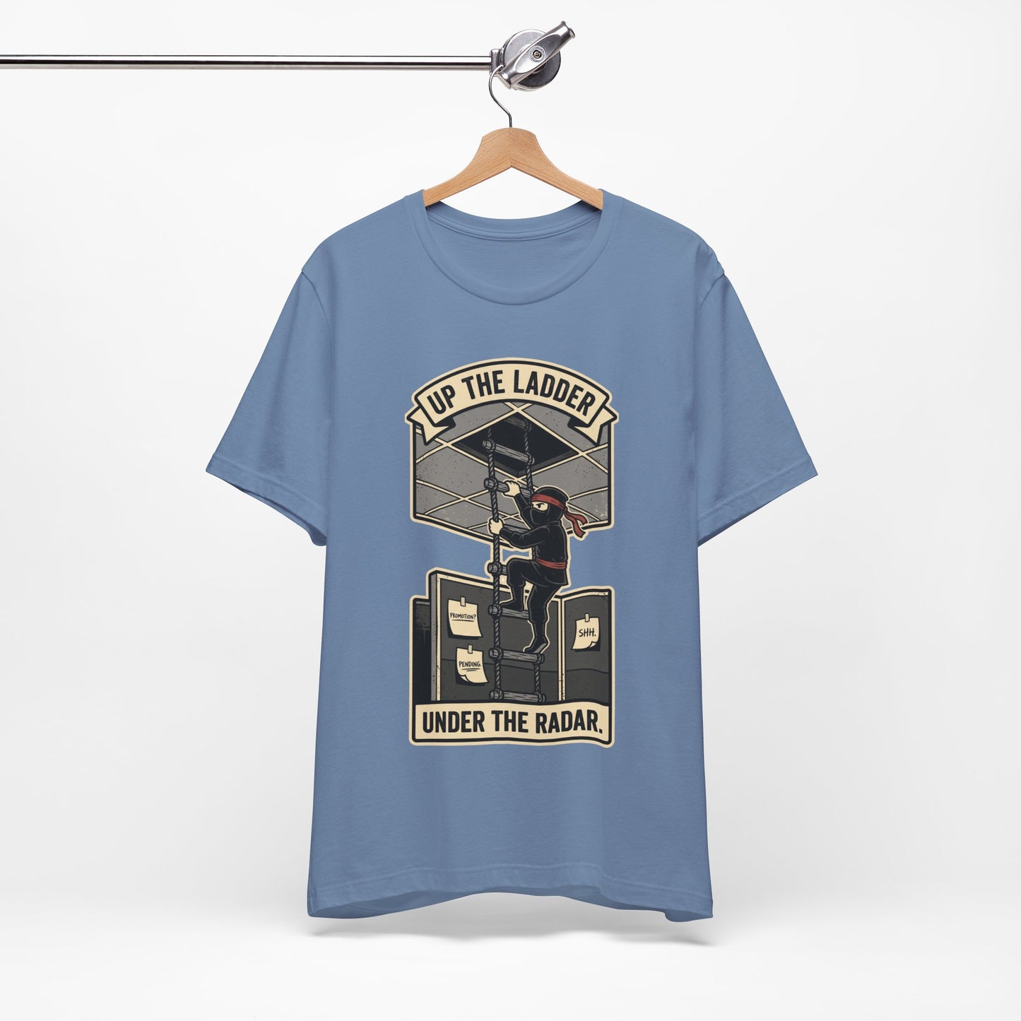 Up the Ladder Under the Radar Funny Ninja Office Shirt | Khai Studio
