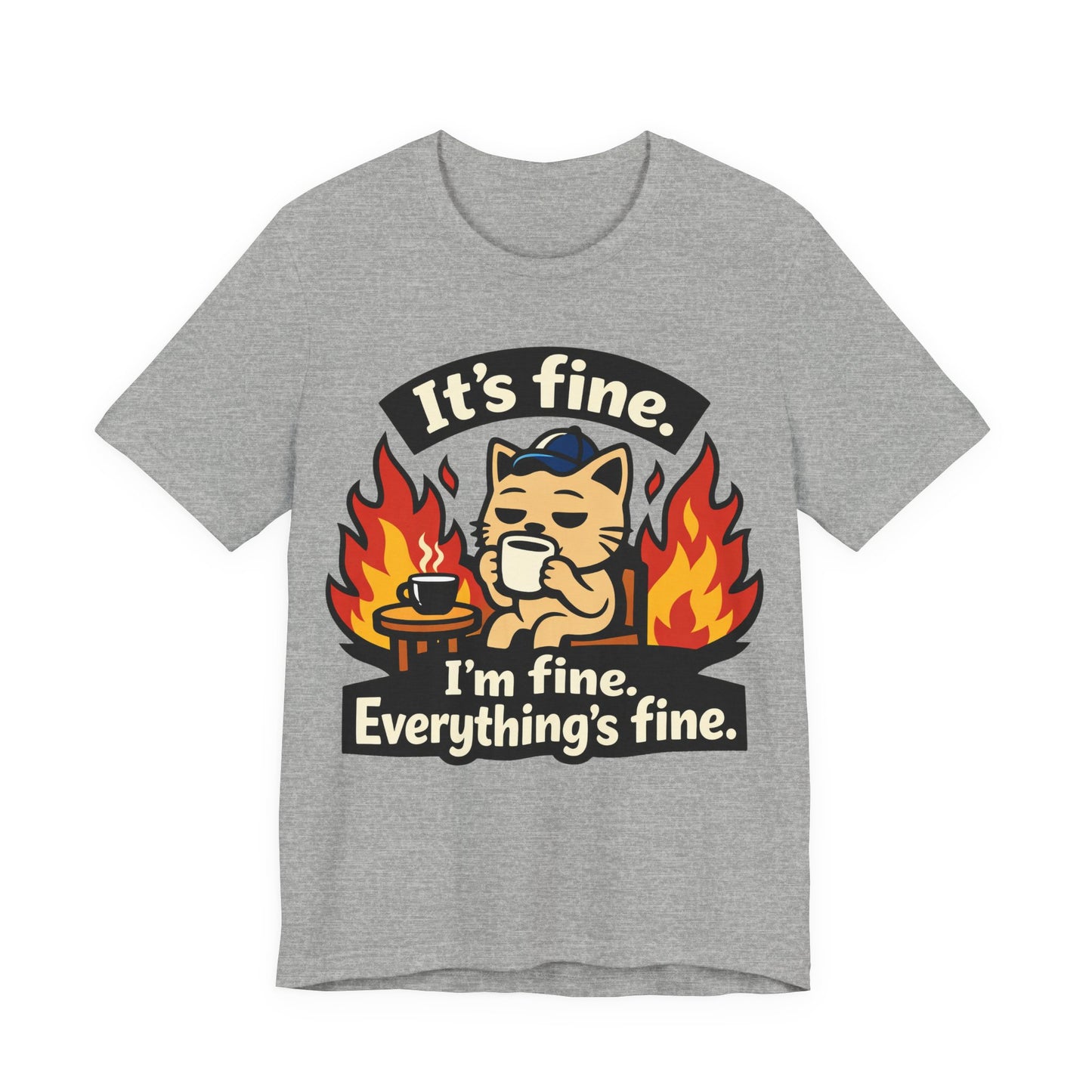 It's Fine I'm Fine Everything's Fine Funny Burnout Shirt | Khai Studio