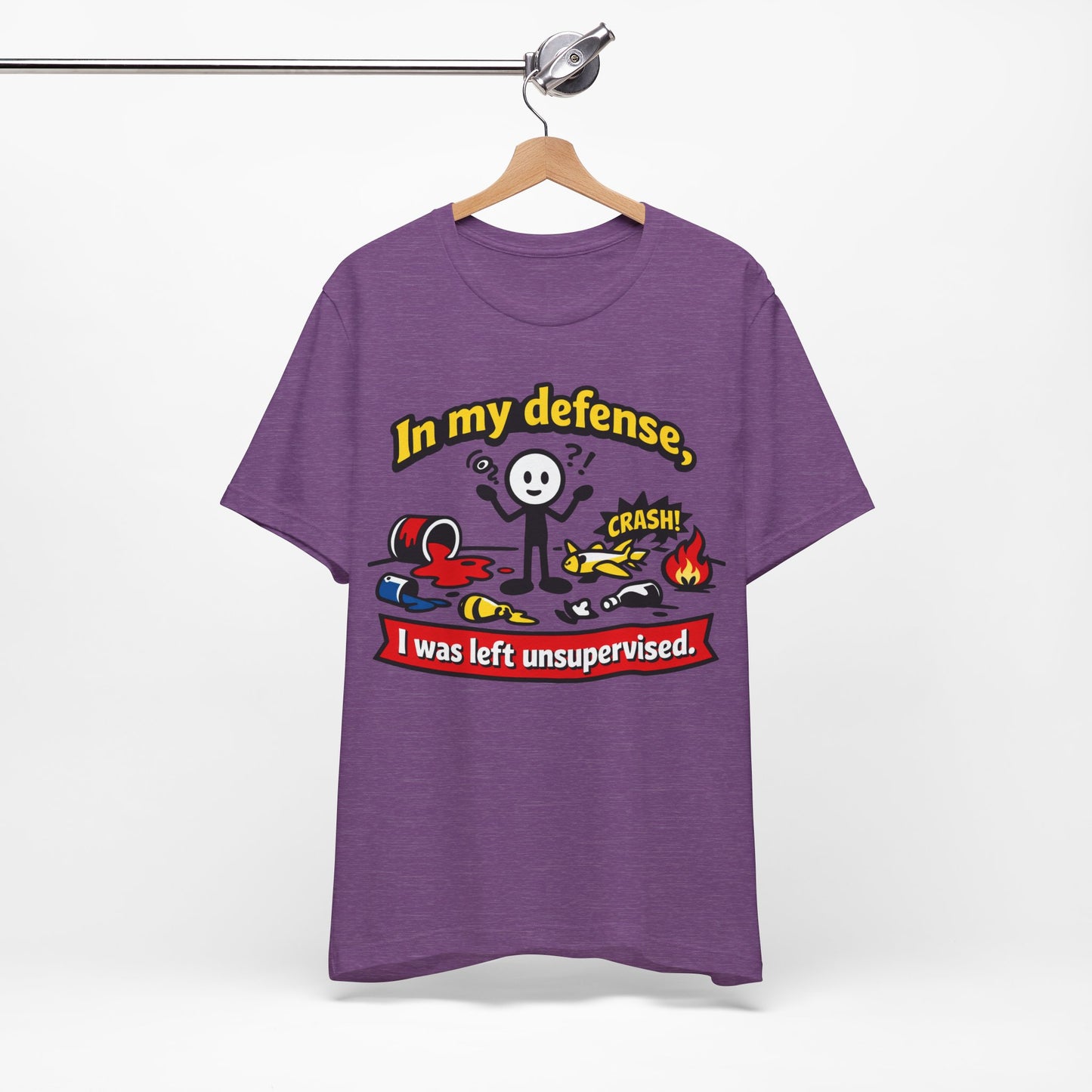 In My Defense I Was Left Unsupervised Funny Burnout Shirt | Khai Studio