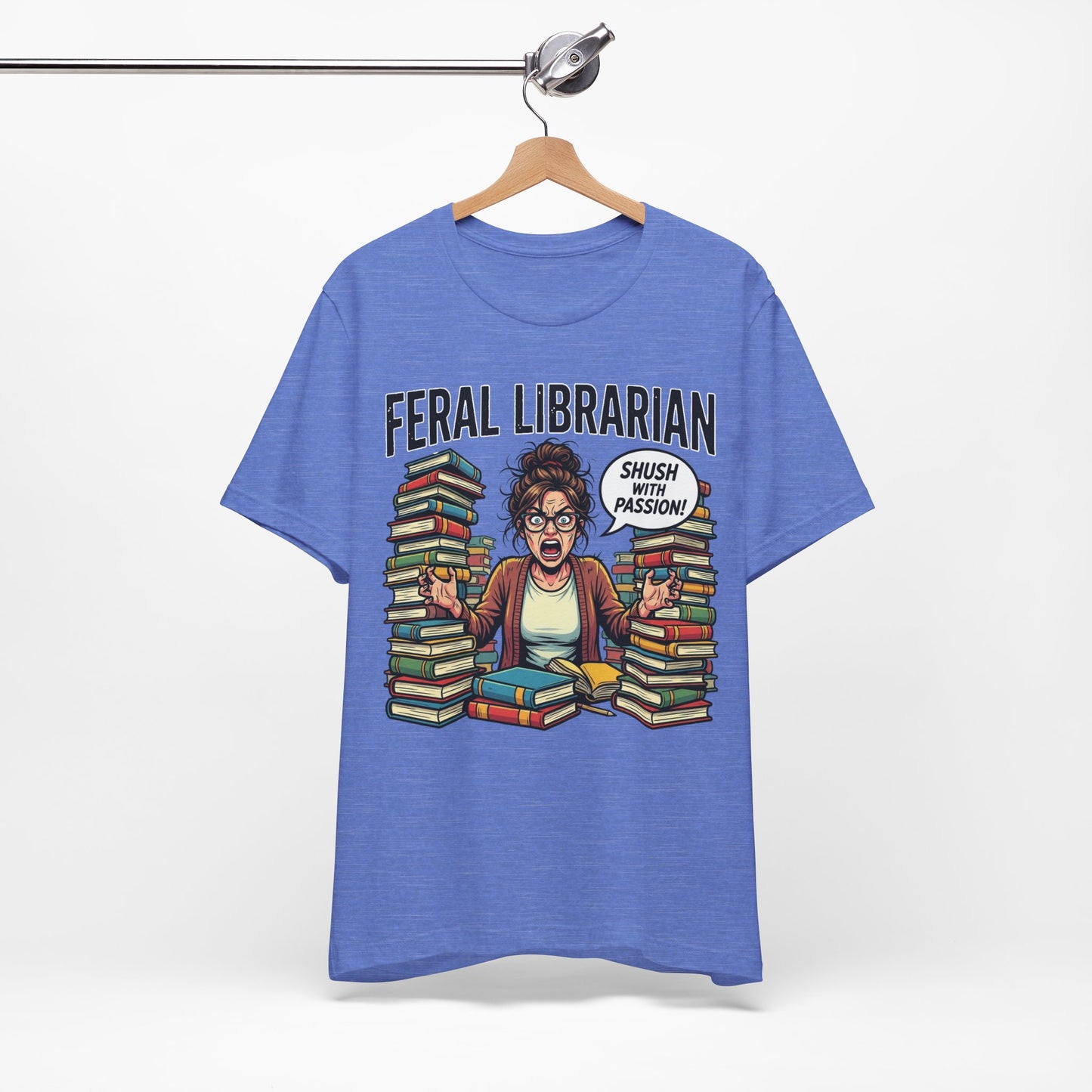 Feral Librarian Shush With Passion Funny Burnout Shirt | Khai Studio