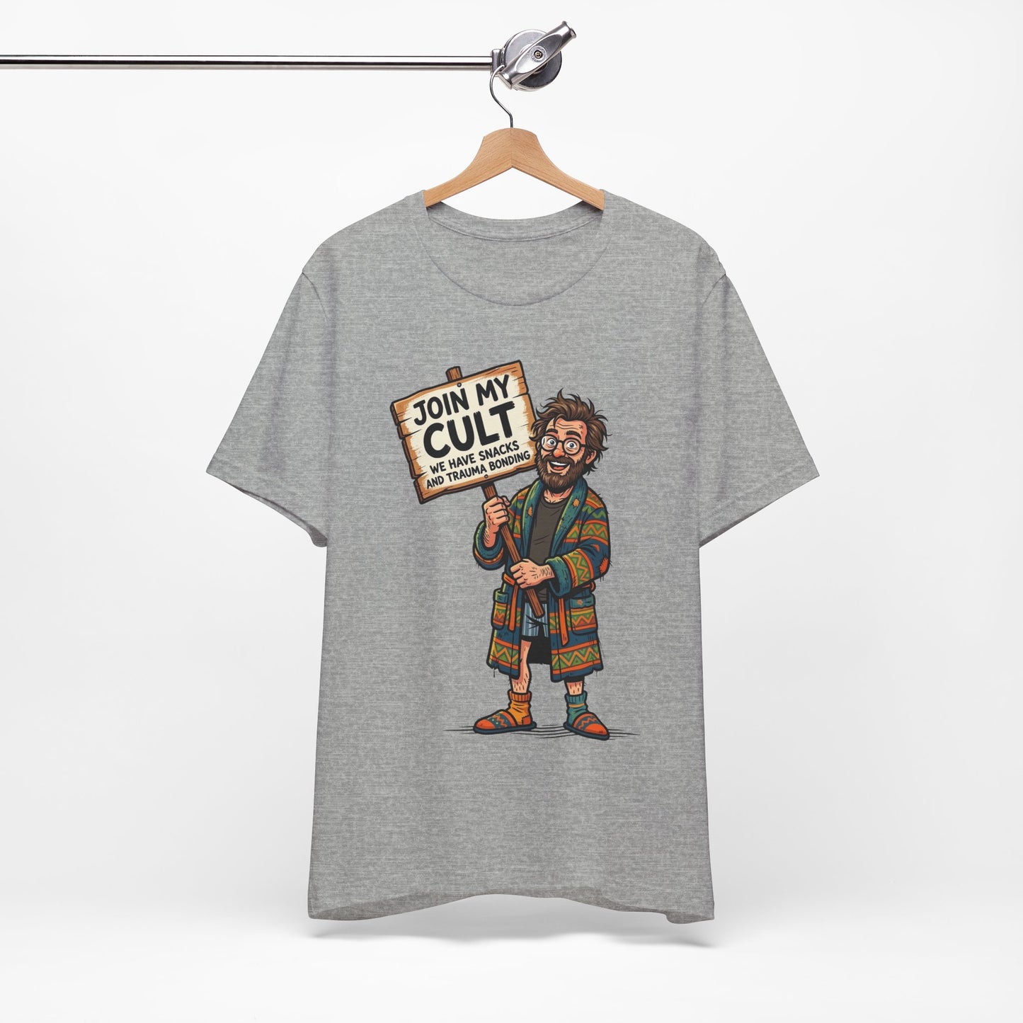 Join My Cult Snacks and Trauma Bonding Funny Burnout Shirt | Khai Studio