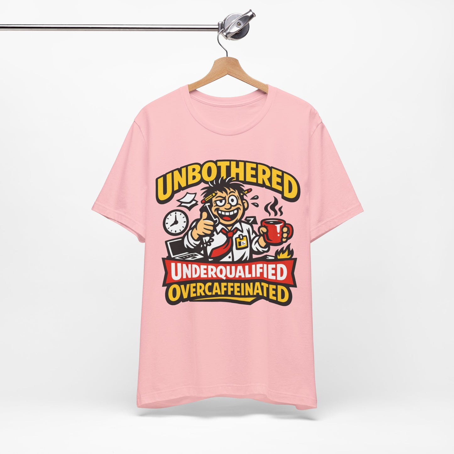 Unbothered Underqualified Overcaffeinated Funny Burnout Shirt | Khai Studio