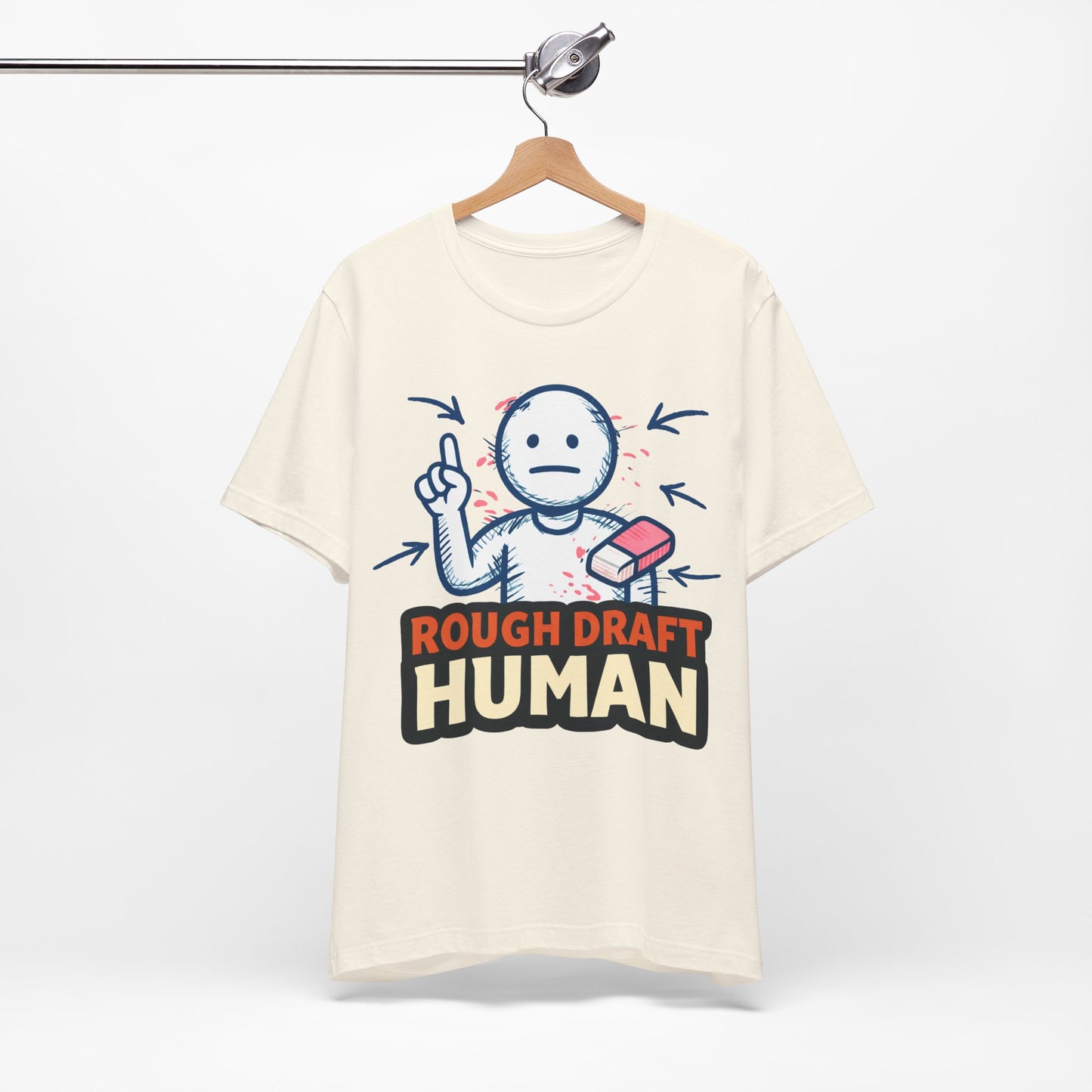 Rough Draft Human Funny Burnout Shirt | Khai Studio