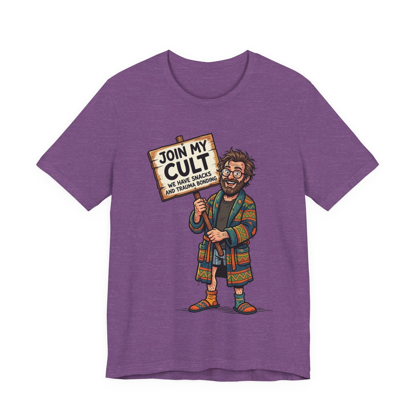 Join My Cult Snacks and Trauma Bonding Funny Burnout Shirt | Khai Studio