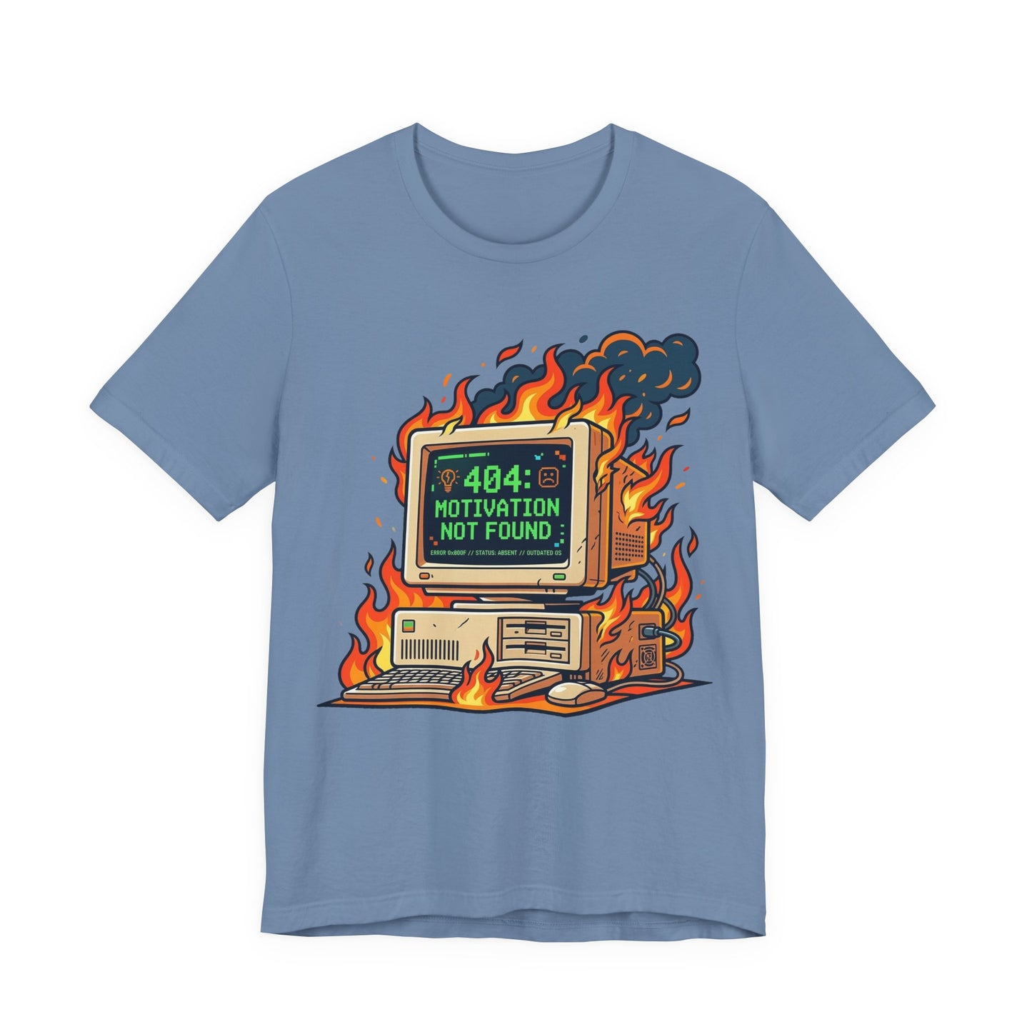 Error 404 Motivation Not Found Funny Burnout Shirt | Khai Studio