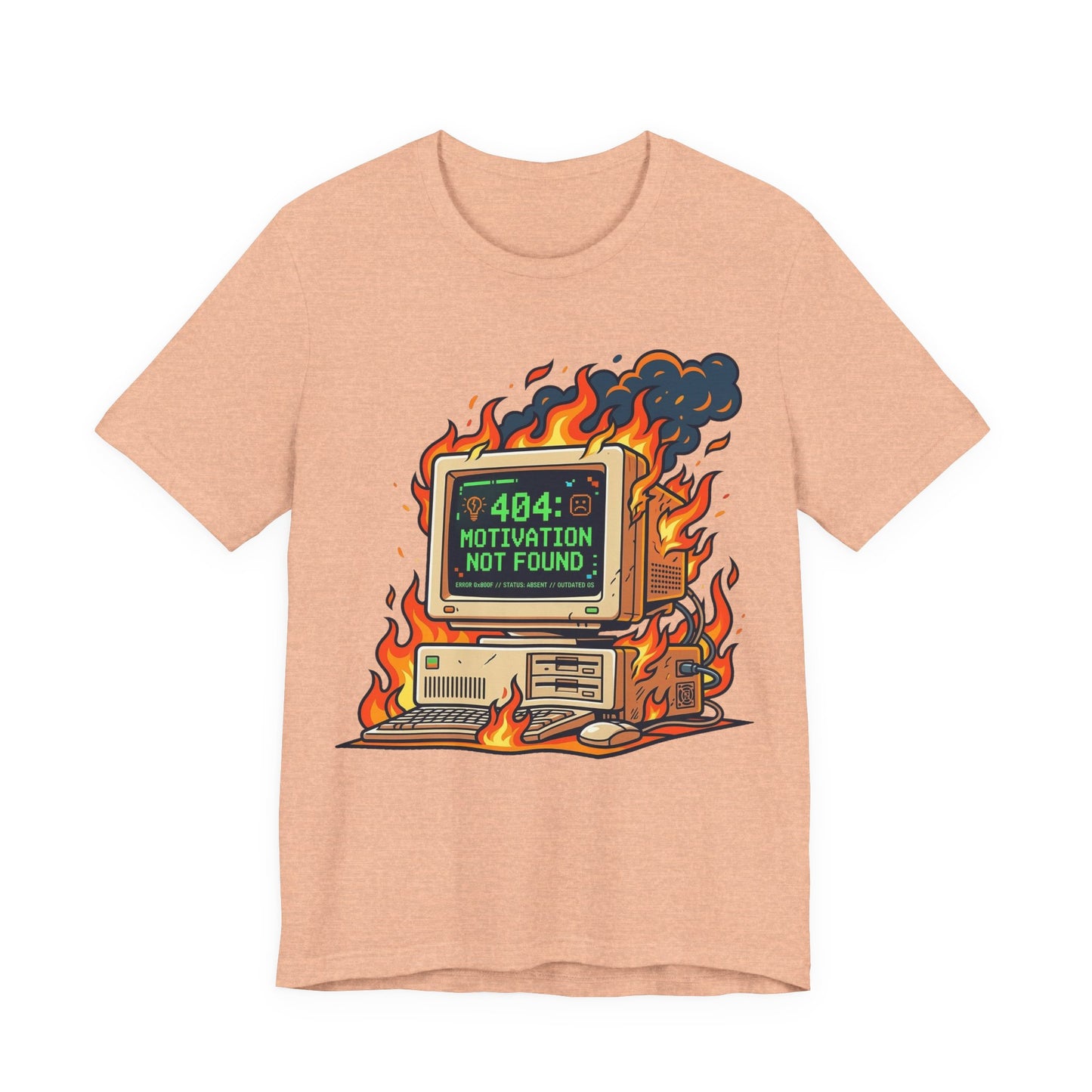 Error 404 Motivation Not Found Funny Burnout Shirt | Khai Studio