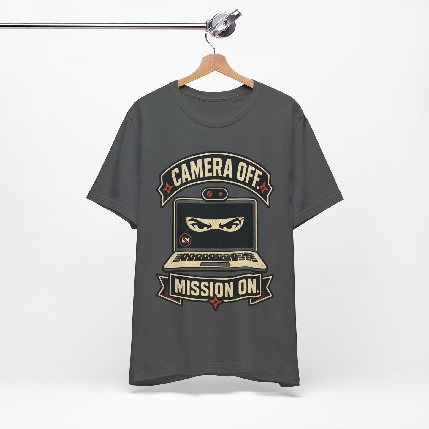 Camera Off Mission On Funny Ninja Office Shirt | Khai Studio