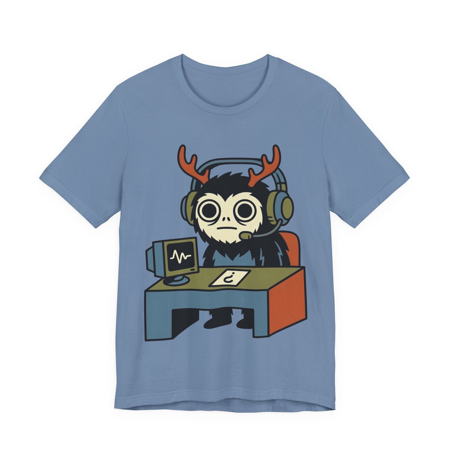 WFH Cryptid Antler Goblin Funny Burnout Shirt | Khai Studio