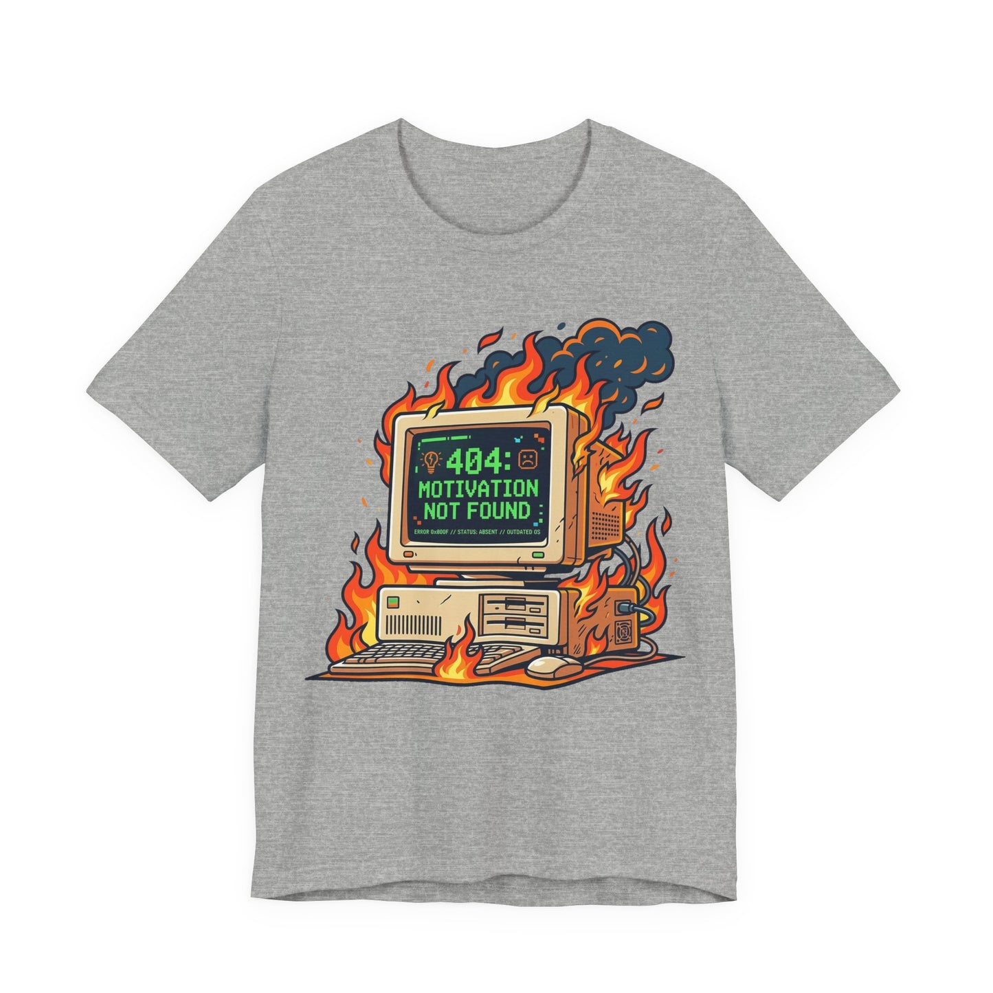 Error 404 Motivation Not Found Funny Burnout Shirt | Khai Studio