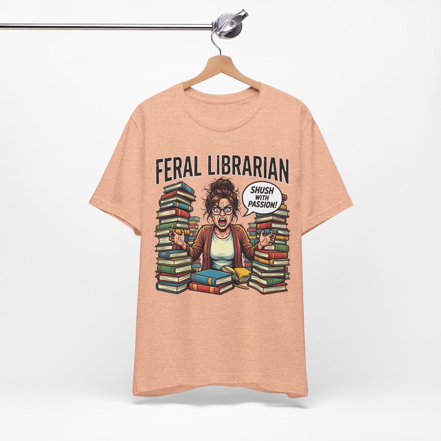Feral Librarian Shush With Passion Funny Burnout Shirt | Khai Studio