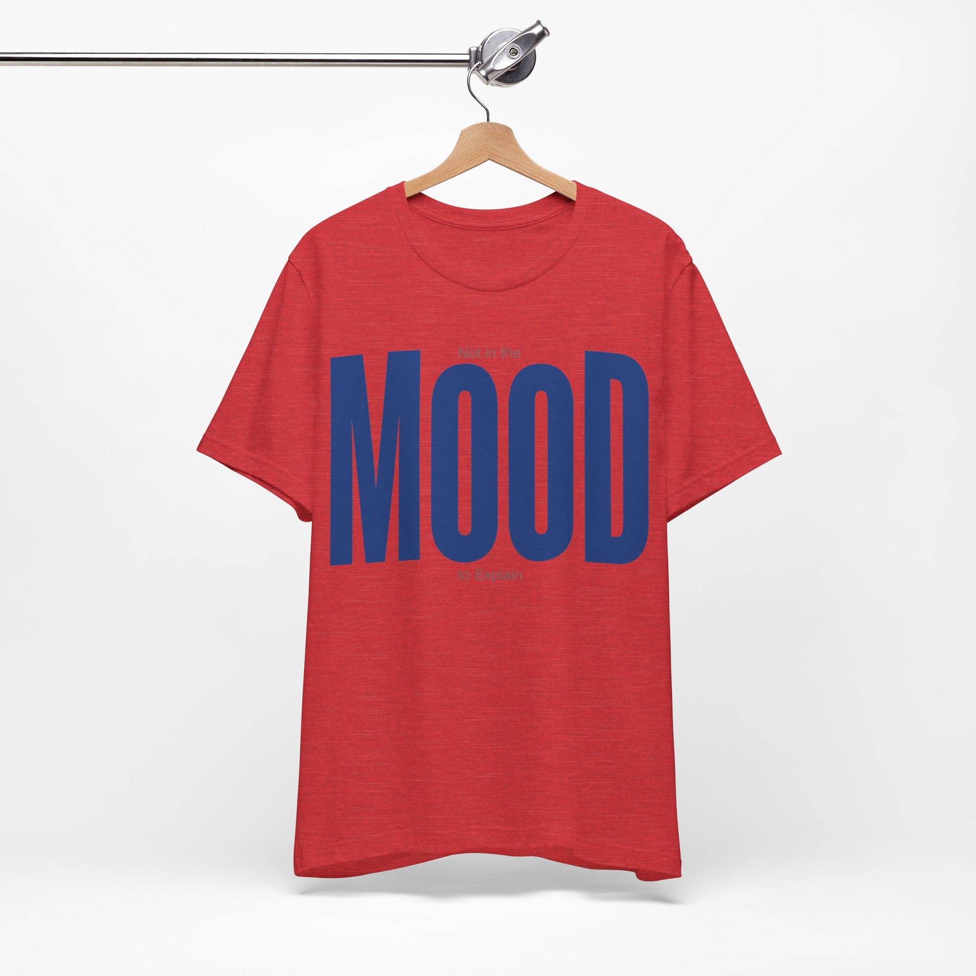 Not in the Mood to Explain graphic on Bella+Canvas 3001 unisex tee