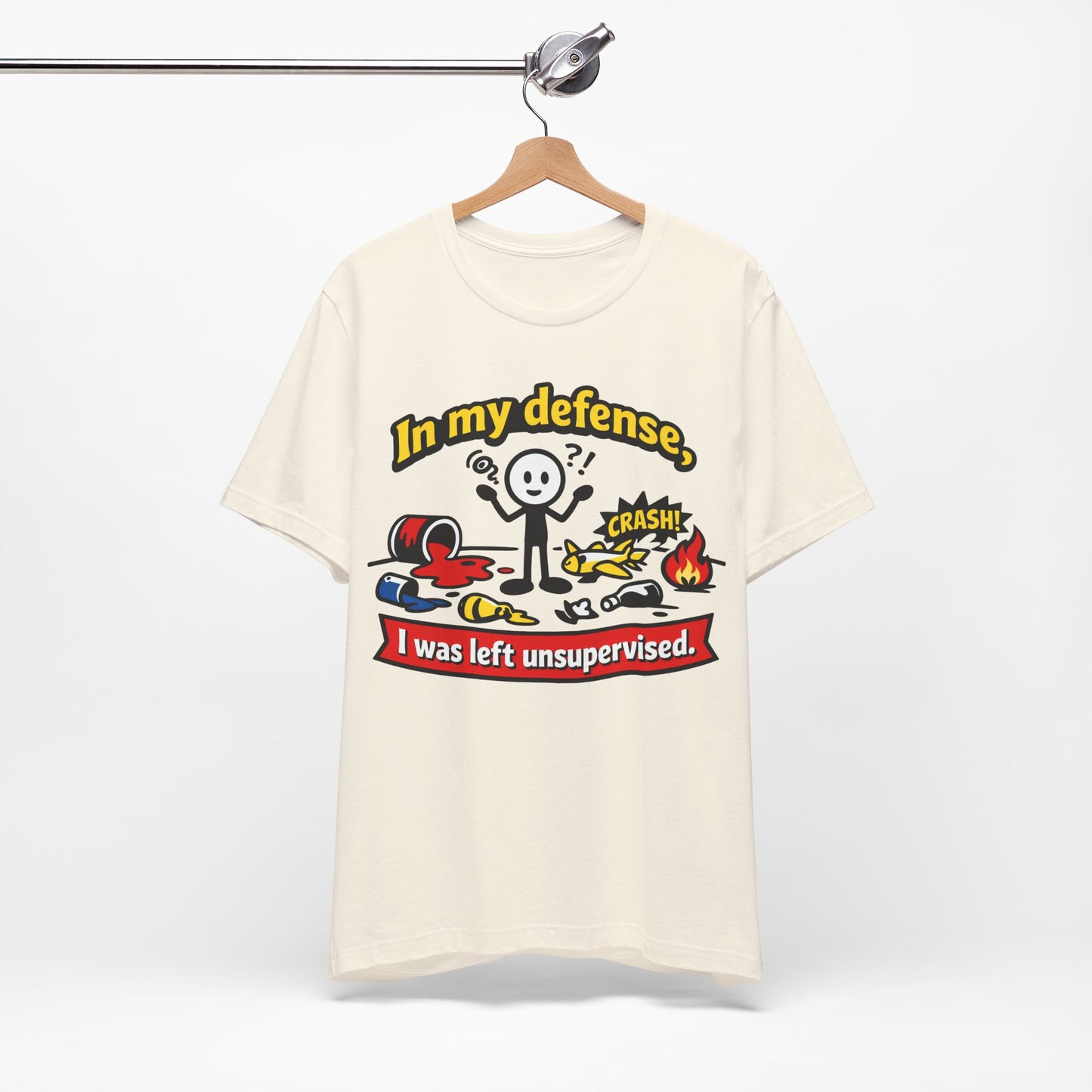 In My Defense I Was Left Unsupervised Funny Burnout Shirt | Khai Studio