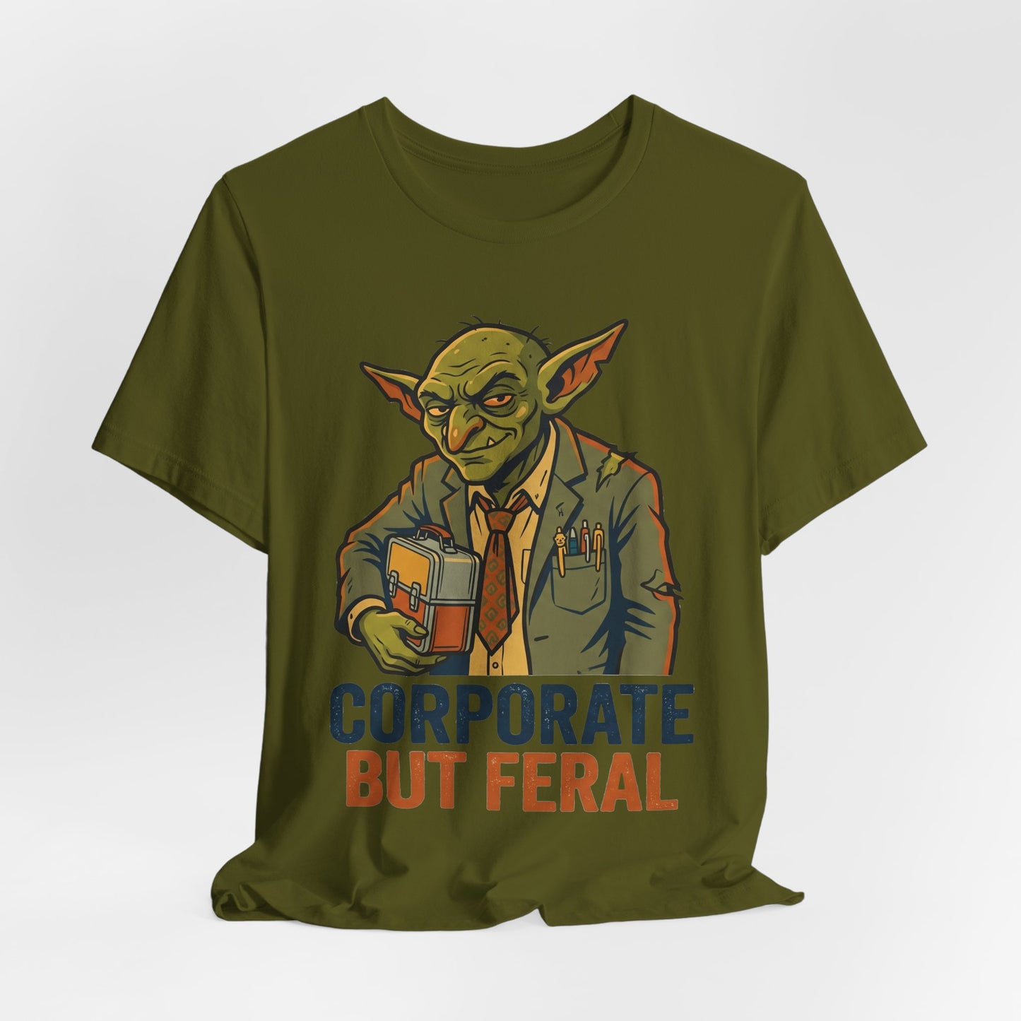 Corporate But Feral Funny Burnout Shirt | Khai Studio