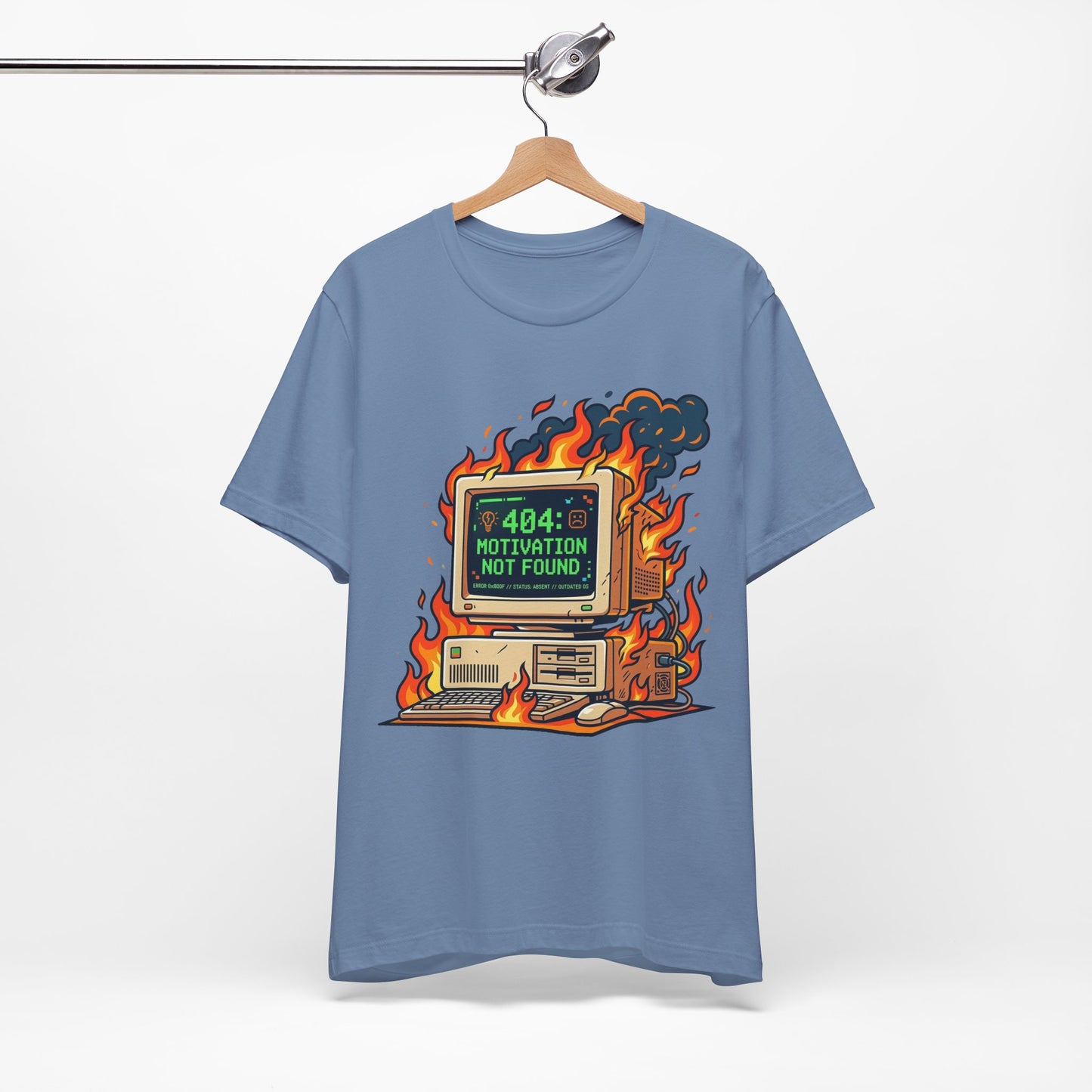 Error 404 Motivation Not Found Funny Burnout Shirt | Khai Studio