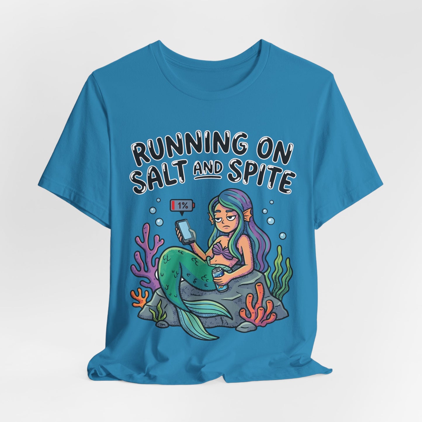 Running on Salt and Spite Funny Burnout Shirt | Khai Studio