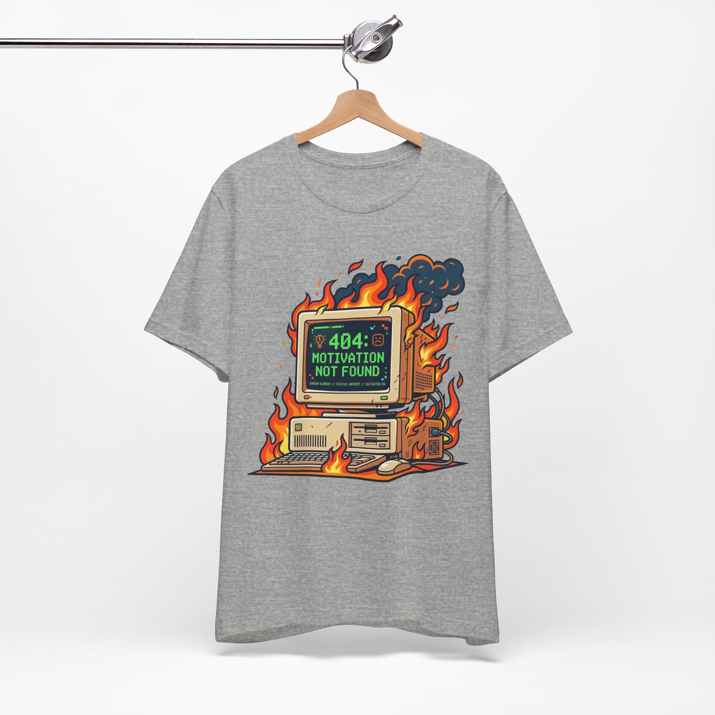Error 404 Motivation Not Found Funny Burnout Shirt | Khai Studio
