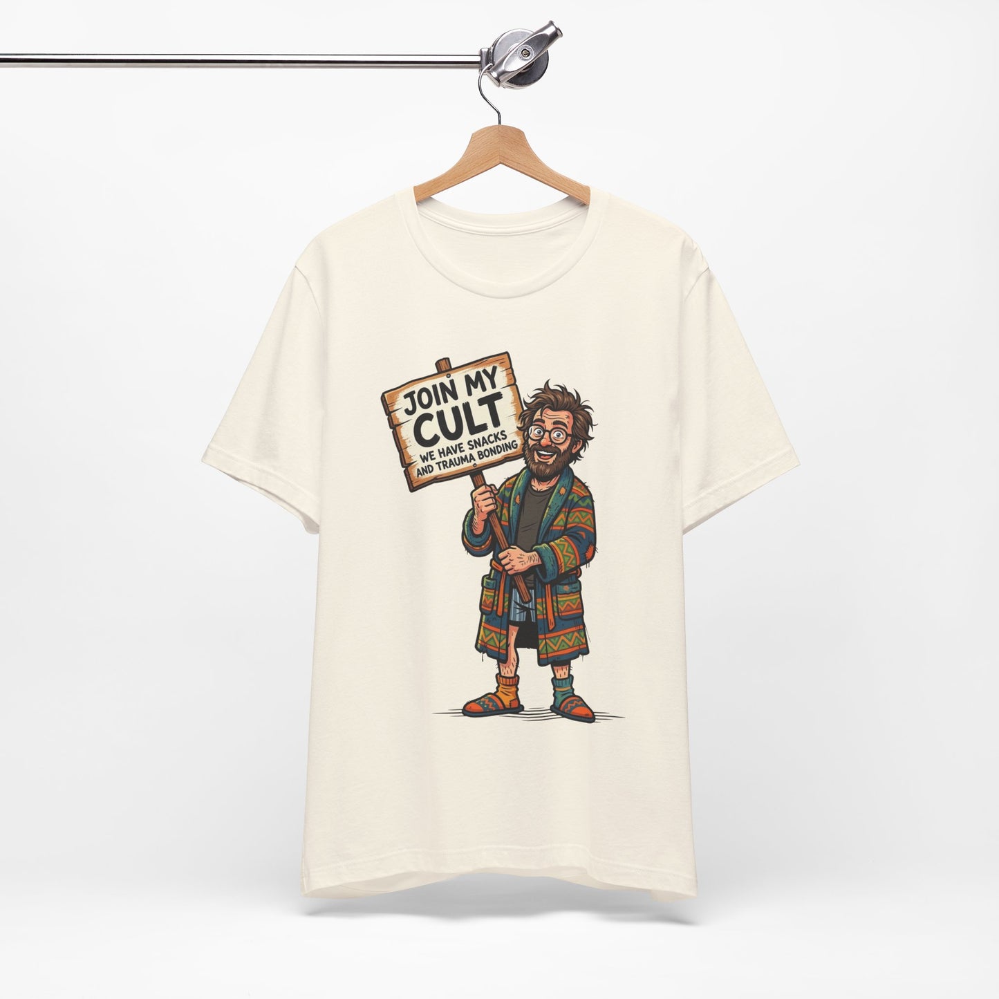 Join My Cult Snacks and Trauma Bonding Funny Burnout Shirt | Khai Studio